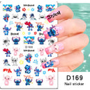 Adesivos de Unha 3D do Ursinho Pooh Desenho Animado Materiais de Arte de Unha da Disney Stitch Princesa da Disney Adesivos de Anime Para Unhas Postiças