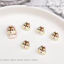 Kit com 50 Peças — Charms de Resina para Unhas Stitch, Zootopia, Sullivan, Chip & Dale | Decoração Kawaii para Manicure