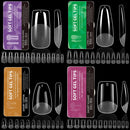550Pcs Unhas Postiças Mulher Meninas Médio Curto Amêndoa Caixão Cobertura Completa Matte Extensão de Unhas Dicas Acrílico Meia Cobertura unhas postiças