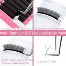 FADVAN YY Shape 6-15mm Cílios 2D 0.07/0.05mm Faux Mink C/D Curl Natural Soft Brazilian Premade Volume Fan Extensão de Cílios