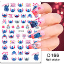 Adesivos de Unha 3D do Ursinho Pooh Desenho Animado Materiais de Arte de Unha da Disney Stitch Princesa da Disney Adesivos de Anime Para Unhas Postiças