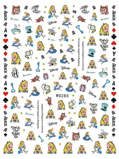 Adesivos de Unha 3D do Ursinho Pooh Desenho Animado Materiais de Arte de Unha da Disney Stitch Princesa da Disney Adesivos de Anime Para Unhas Postiças